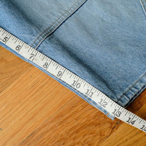 Y2K MOJEANS Baggy Carpenter Denim Shorts Light Wash Blue Size 40 Hip-Hop Skater - Picture 12 of 15